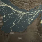 خريطة توضح موقع الخليج العربي ومضيق هرمز في سياق الحرب على إيران