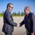 أنطونيو غوتيريش خلال زيارته إلى سوريا